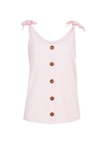 Dorothy Perkins Pink Tie Shoulder Button Vest
