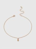 Dorothy Perkins Gold Metal Conch Drop Choker Necklace