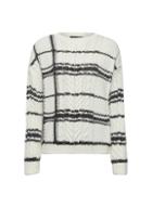 Dorothy Perkins Cream Check Cable Knitted Jumper