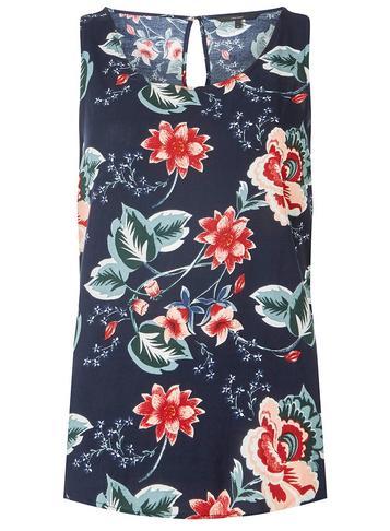 Dorothy Perkins *vero Moda Navy Floral Tank Top