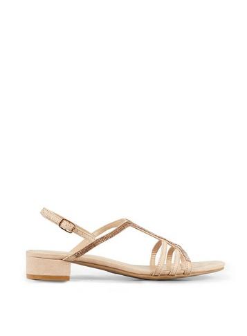 Dorothy Perkins Nude Sweep Heeled Sandals