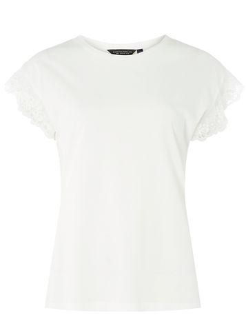 Dorothy Perkins Ivory Pearl Mesh Sleeve T-shirt