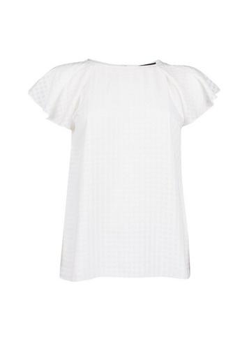 Dorothy Perkins *ivory Mini Check Print Top