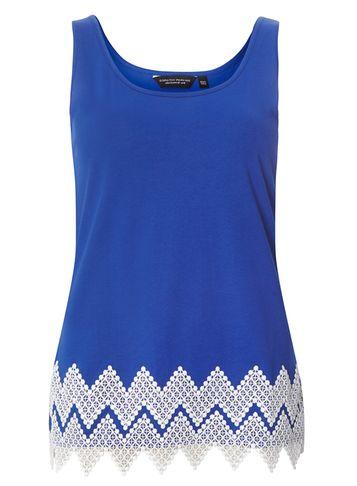 Dorothy Perkins Cobalt Zig Zag Trim Hem Vest Top