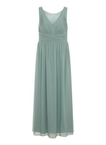 Dorothy Perkins *little Mistress Curve Sage Empire Line Maxi Dress