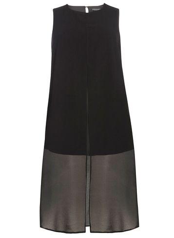 Dorothy Perkins Dp Curve Black Sleeveless Split Longline Shirt