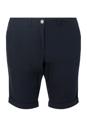 Dorothy Perkins Petite Navy Poplin Knee Shorts