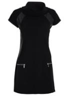 Dorothy Perkins *quiz Black Pu Roll Neck Tunic