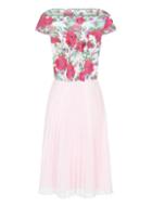 *chi Chi London Pink Floral Embroidered Midi Dress