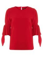 Dorothy Perkins Red Tie Detail T-shirt