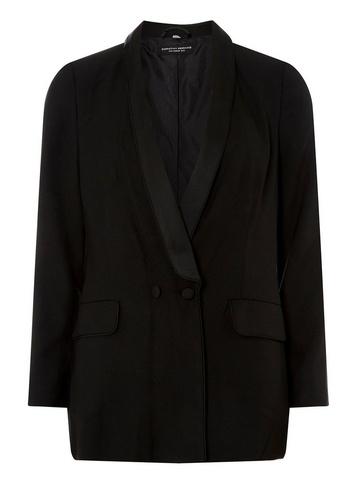 Dorothy Perkins Black Piped Longline Jacket