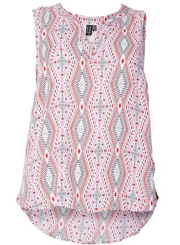 Dorothy Perkins *izabel London Curve Pink Aztec Sleeveless Top