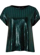 Dorothy Perkins Green Shimmer T-shirt