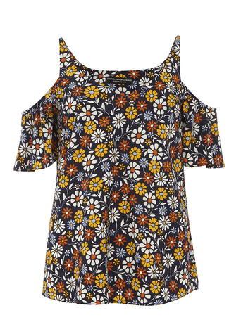 Dorothy Perkins *tall Black And Orange Dress