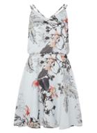 Dorothy Perkins *vero Moda Blue Floral Print Skater Dress