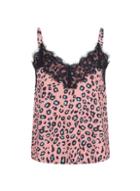Dorothy Perkins *girls On Film Multi Colour Leopard Print Lace Camisole Top