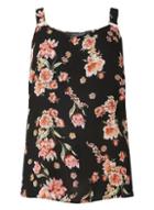 Dorothy Perkins *dp Curve Black Floral Print Metal Tab Camisole Top