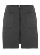 Dorothy Perkins Black Dogstooth Zip A-line Skirt