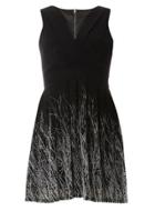 Dorothy Perkins *black Two Tone Print Dress