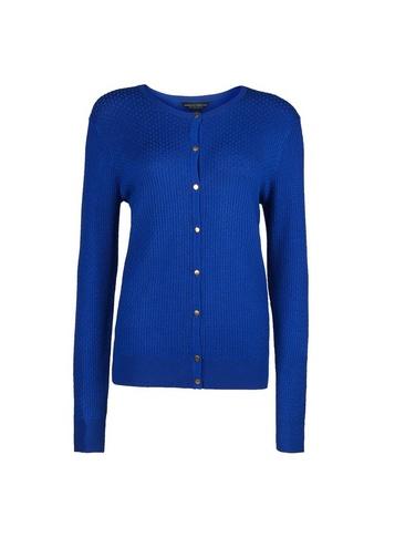 Dorothy Perkins Blue Crew Neck Textured Cardigan