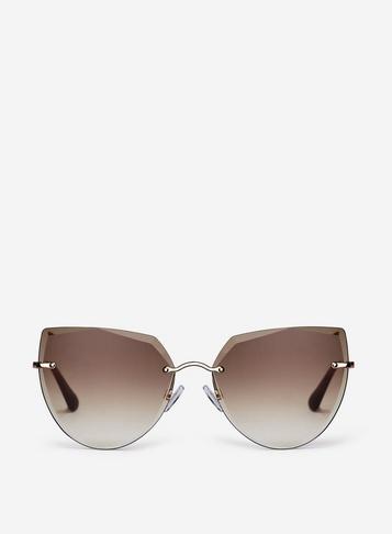 Dorothy Perkins Brown Premium Hexagonal Sunglasses