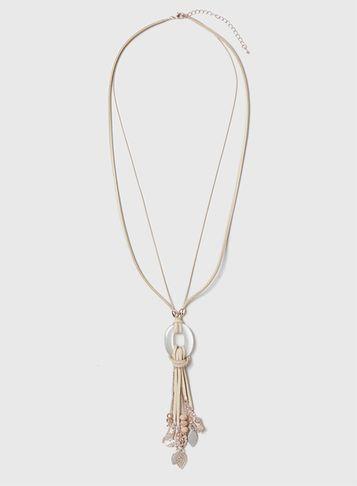 Dorothy Perkins Catseye And Charm Necklace