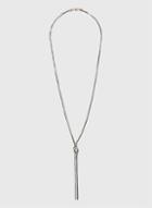 Dorothy Perkins Black And White Slinky Cut Chain Knot Necklace