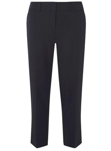Dorothy Perkins Navy Split Hem Ankle Grazer Trousers