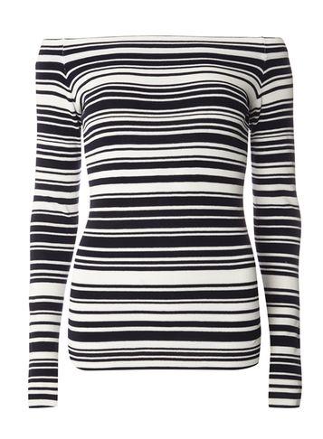Dorothy Perkins Navy And White Stripe Bardot Jumper