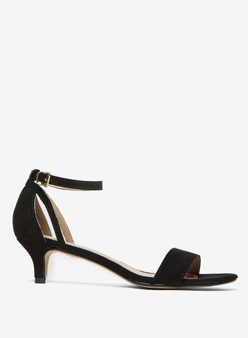 Dorothy Perkins Black 'sunrise' Kitten Heeled Sandals