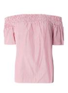 Dorothy Perkins Red Tie Back Stripe Bardot Top