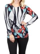 Dorothy Perkins *izabel London Multi Colour Floral Print Knitted Top