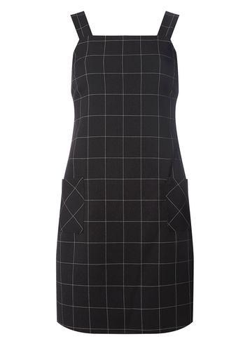 Dorothy Perkins Black Checked Pinafore Dress