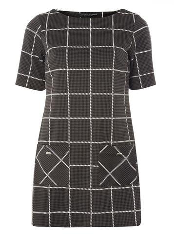 Dorothy Perkins Grey Checked Longline Tunic