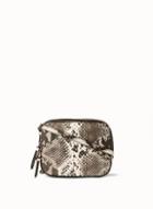 Dorothy Perkins Multi Colour Snake Print Double Zip Cross Body Bag