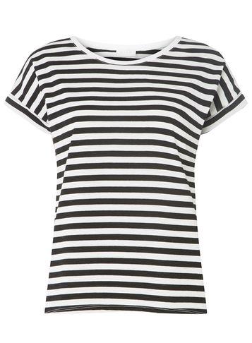 Dorothy Perkins *vila Black And White Striped Round Neck T-shirt