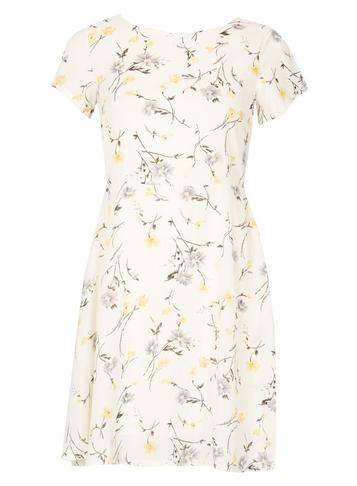 Dorothy Perkins *tenki Cream Floral Skater Dress