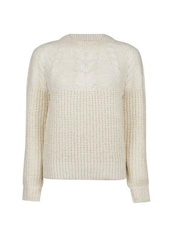 Dorothy Perkins Petite Ivory Cable Jumper