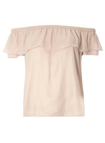 Dorothy Perkins Petite Rose Gold Bardot Top