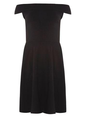 Dorothy Perkins *tall Black Bardot Dress