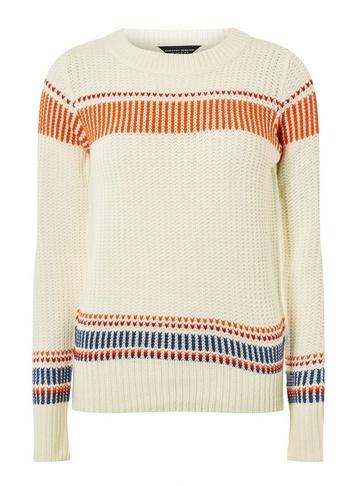 Dorothy Perkins Ivory Engineered Striped Jumper