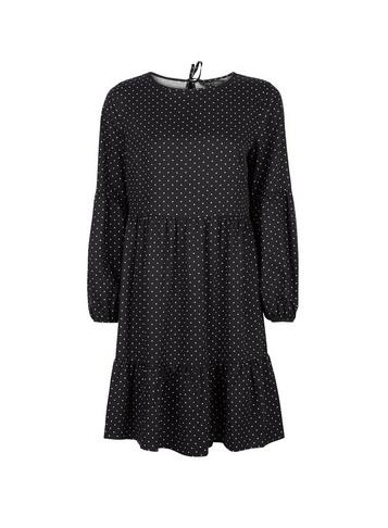 Dorothy Perkins Black Spot Print Smock Skater Dress