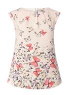 Dorothy Perkins *billie & Blossom Pink Butterfly Print Shell Top