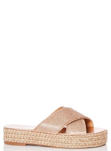 *quiz Rose Gold Flatform Wedges