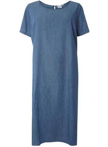 Dorothy Perkins *juna Rose Denim Blue Below The Knee Shift Dress
