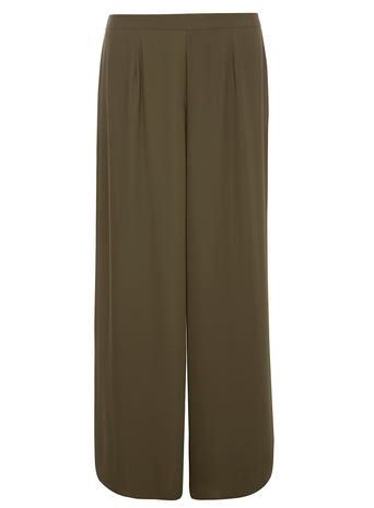 Dorothy Perkins Khaki Wrap Palazzo Trousers