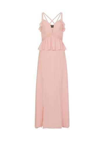 Girls On Film *girls On Film Dusty Pink Chiffon Maxi Dress