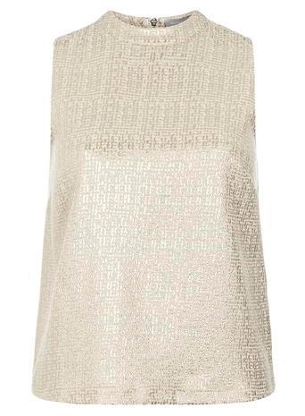 Dorothy Perkins Petite Gold High Neck Top