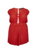 Dorothy Perkins *dp Curve Red D-ring Playsuit