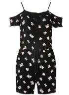 Dorothy Perkins Black Floral Print Playsuit